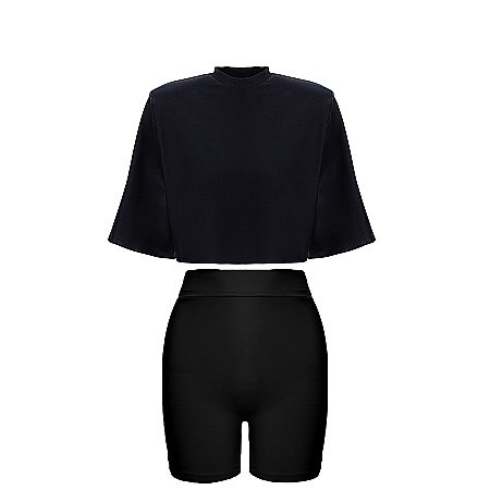 SETURI DAMA - Set Colanti Elaine si Top Dimitra Negre - Lycra