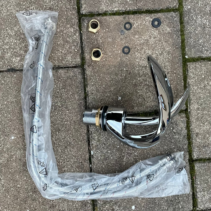 Baterie baie tip Waterfall – Monocomandă, Crom, Montaj pe lavoar [2]