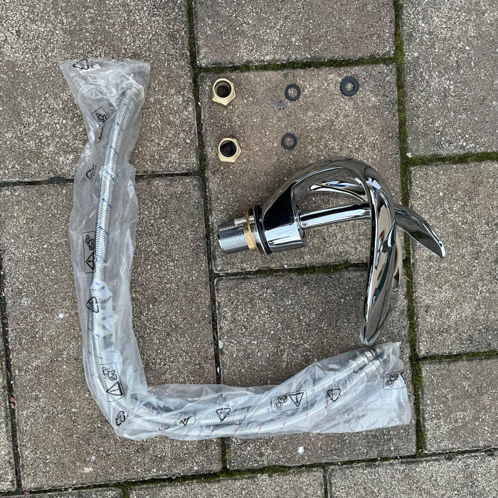 Baterie baie tip Waterfall – Monocomandă, Crom, Montaj pe lavoar [3]