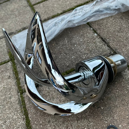 Baterie baie tip Waterfall – Monocomandă, Crom, Montaj pe lavoar [3]