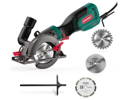 ARTICOLE BRICOLAJ - Fierăstrău circular HYCHIKA 18V fara acumulator, 3 lame, ghidaj laser