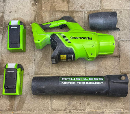 Greenworks GD40ABK2X – Suflante frunze cu motor brushless, pe baterie [1]