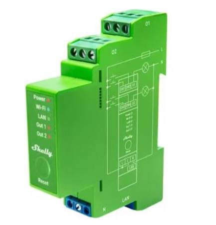 GRĂDINĂRIT ȘI EXTERIOR - Shelly Pro Dimmer 2PM – 2 Canale, WLAN, LAN, Bluetooth