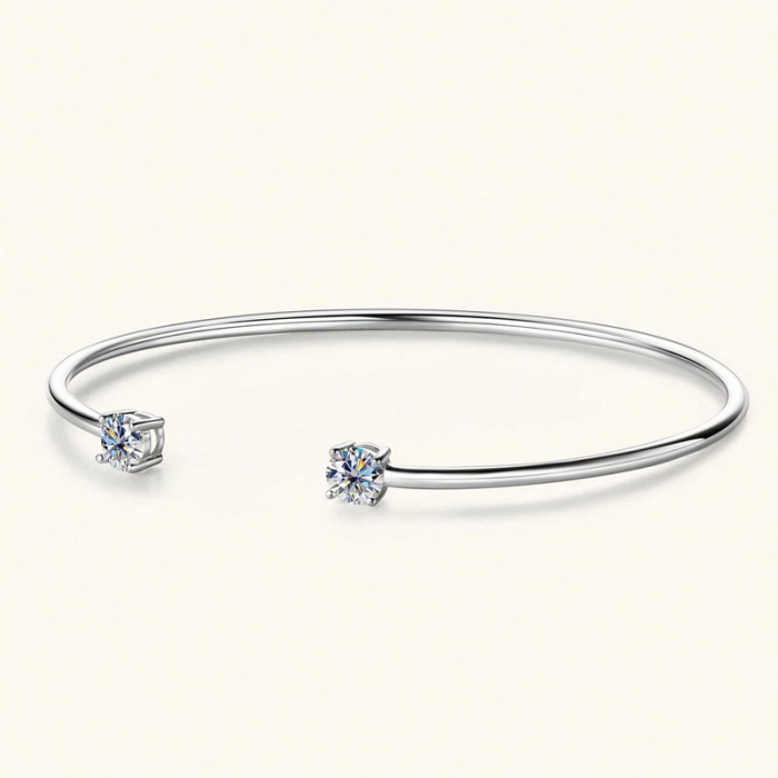 Bratara Bangle din Argint cu Diamante Moissanite 0.5 ct – Eleganta Atemporala [2]