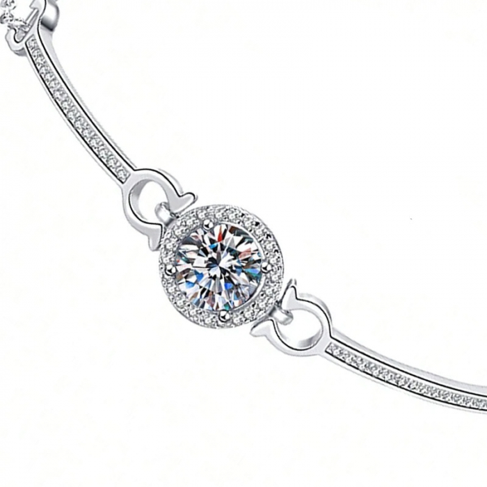 Bratara din argint cu diamante moissanite [2]