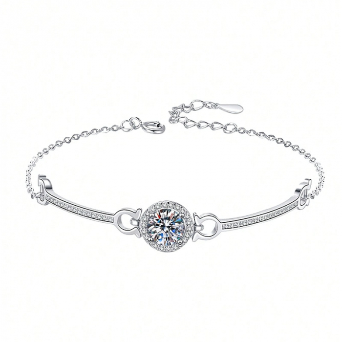 Bratara din argint cu diamante moissanite [1]