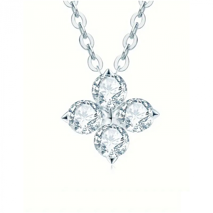 Colier din argint cu diamante moissanite [2]
