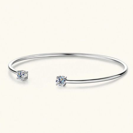 Bratara Bangle din Argint cu Diamante Moissanite 0.5 ct – Eleganta Atemporala [1]