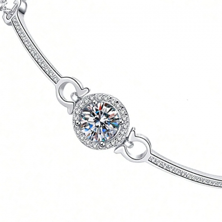 Bratara din argint cu diamante moissanite [1]