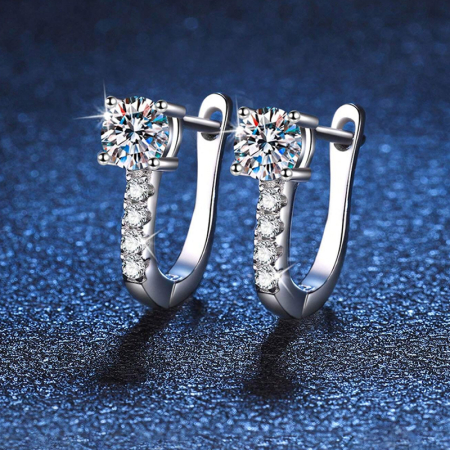 Cercei din argint cu diamant moissanit -cadou ideal [2]