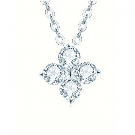 Colier din argint cu diamante moissanite [1]