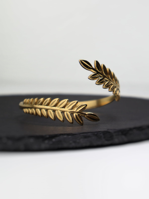 bratara-leaf-frunze-placata-aur-18k-otel-inoxidabil-waterproof-nobelini [3]