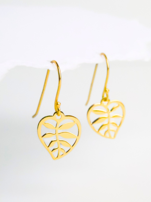 cercei-heartleaf- inima-frunza-argint-placat-aur-nobelini [2]
