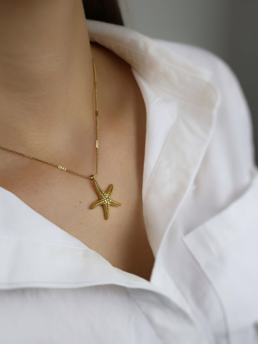 colier-stea-de-mare-placat-aur-18k-otel-inoxidabil-cristal-zirconia-waterproof-nobelini [2]