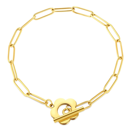 Colecții Waterproof - brățară-chain-flower-placată-cu-aur-18k-otel-inoxidabil-waterproof-nobelini