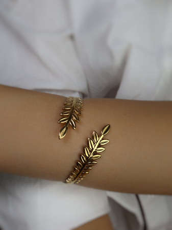 bratara-leaf-frunze-placata-aur-18k-otel-inoxidabil-waterproof-nobelini [3]