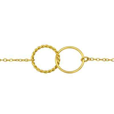 Brățări - bratara-link-argint-925-placat-cu-aur-design-modern