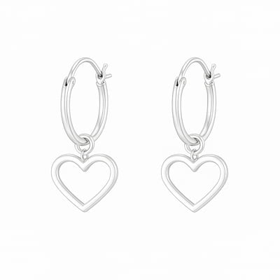 Cercei Argint 925 - cercei-heart-hoop-inima-argint-925-simbol-iubire-nobelini