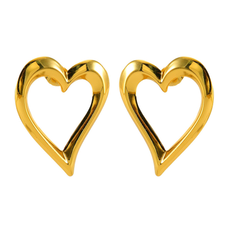 Colecții Waterproof - cercei-heart-inima-placati-aur-18k-otel-inoxidabil-waterproof-stud-nobelini