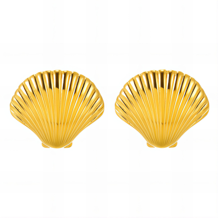 Colecții Waterproof - cercei-scoica-stud-placati-aur-18k-otel-inoxidabil-waterproof-nobelini
