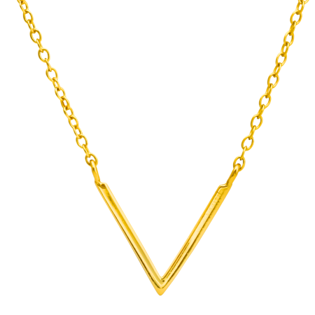 Coliere Argint 925 placate cu Aur 24K - colier-chevron-argint-925-placat-cu-aur-design-modern-minimalist-nobelini