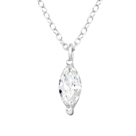 Coliere Argint 925 - colier-piatra-zirconiu-marquise-argint-925-nobelini