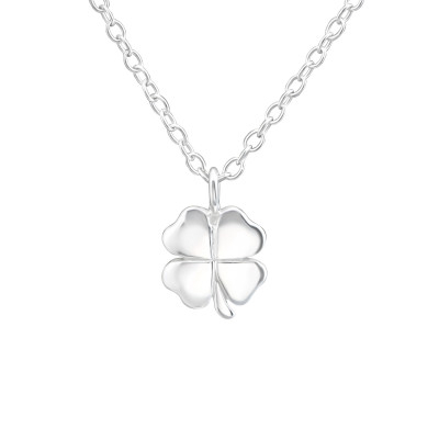 Coliere Argint 925 - colier-trifoi-argint-925-simbol-noroc-eleganta