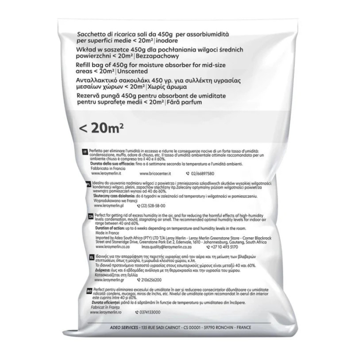 Rezerva absorbant umiditate pentru suprafete medii, 450 g [1]