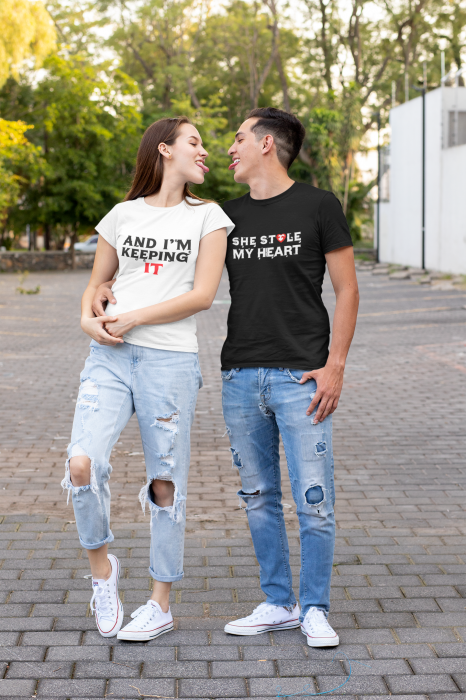 Set 2 tricouri pentru cuplu bumbac 100% [1]