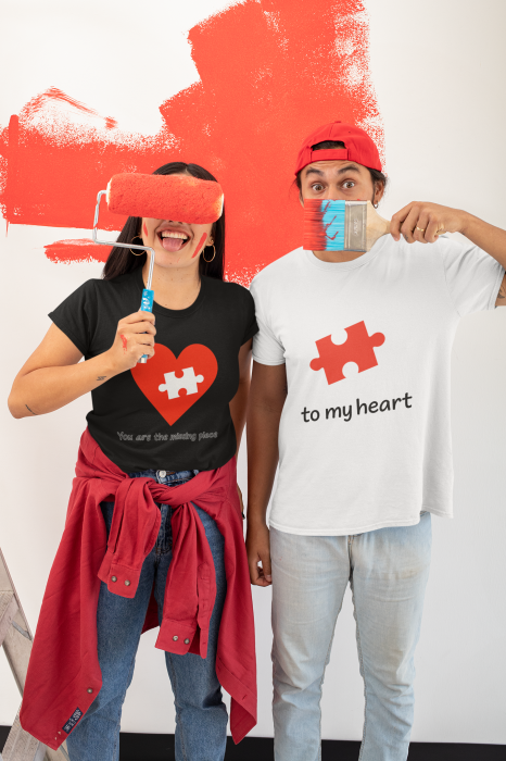 Set 2 tricouri pentru cuplu bumbac 100% [1]