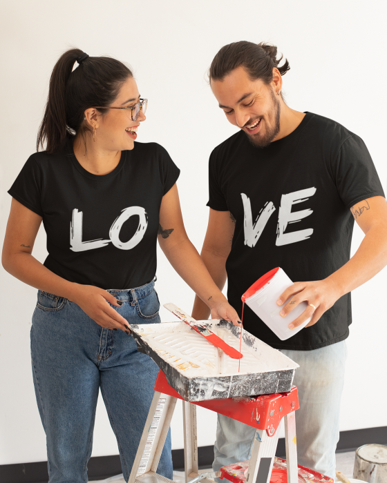 Set 2 tricouri pentru cuplu bumbac 100% [1]