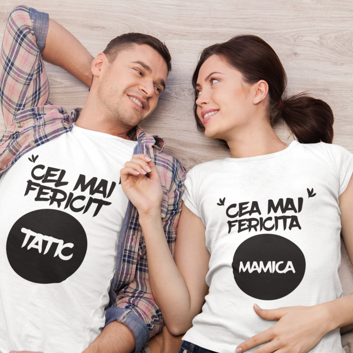 Set 2 tricouri pentru cuplu bumbac 100% [1]