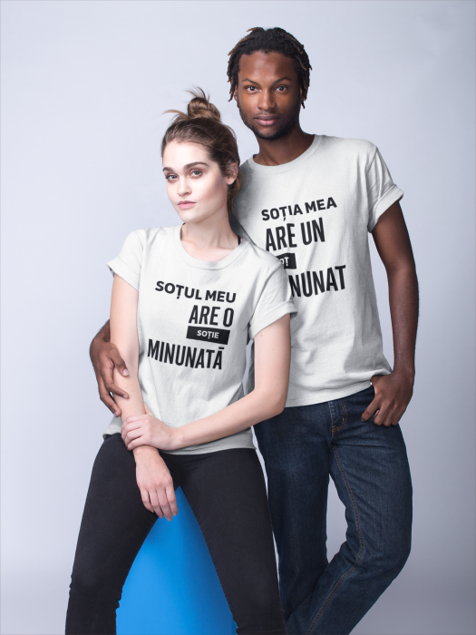 Set 2 tricouri pentru cuplu bumbac 100% [1]