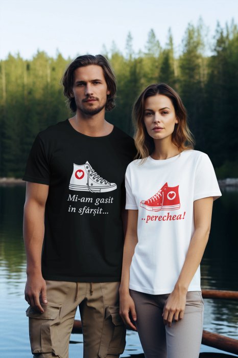 Set 2 tricouri pentru cuplu bumbac 100% [1]