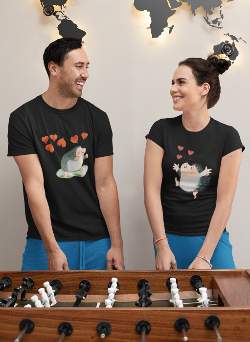 Set 2 tricouri pentru cuplu bumbac 100% [1]