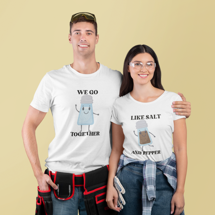 Set 2 tricouri pentru cuplu bumbac 100% [1]