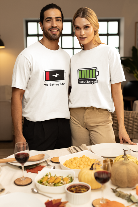 Set 2 tricouri pentru cuplu bumbac 100% [1]