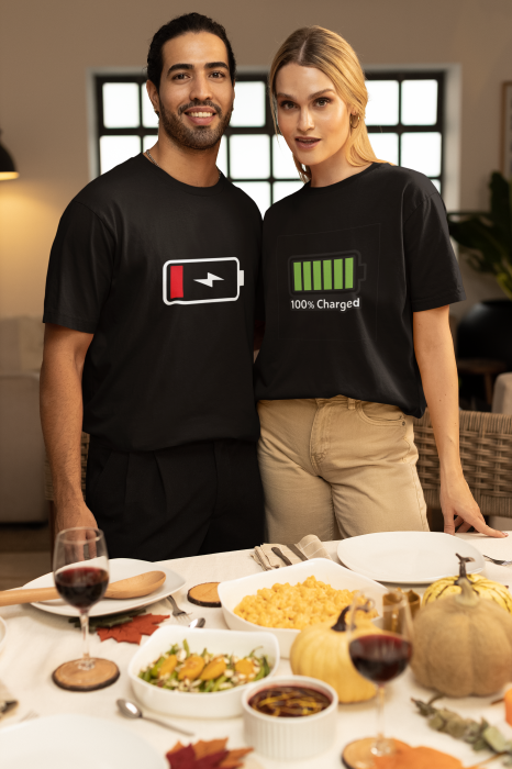 Set 2 tricouri pentru cuplu bumbac 100% [1]