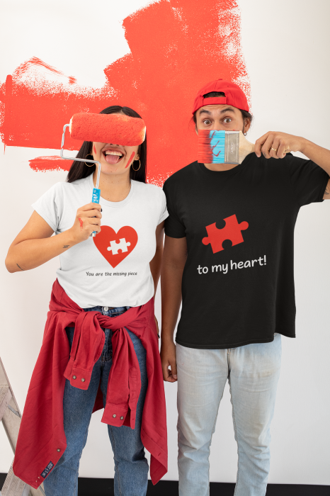 Set 2 tricouri pentru cuplu bumbac 100% [1]