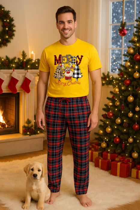 Set pijamale barbati bumbac Colectia Christmas, sarbatori de Craciun [1]