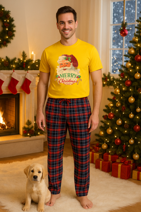 Set pijamale barbati bumbac Colectia Grinch Christmas, sarbatori de Craciun [1]