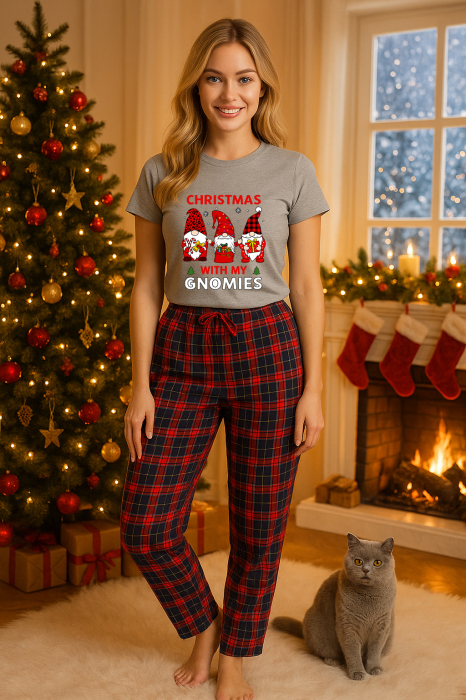 Set pijamale femei bumbac Colectia Grinch Christmas, sarbatori de Craciun [1]