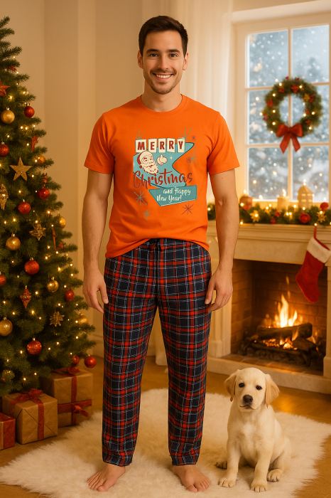 Set pijamale barbati bumbac Colectia Christmas, sarbatori de Craciun [1]