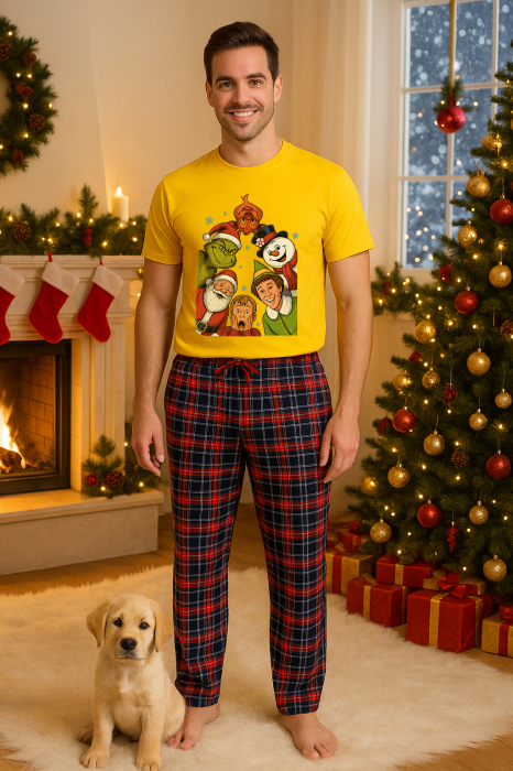 Set pijamale barbati bumbac Colectia Christmas, sarbatori de Craciun [1]