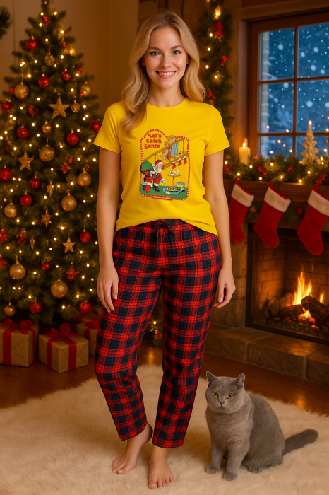 Set pijamale femei bumbac Colectia Christmas, sarbatori de Craciun [1]