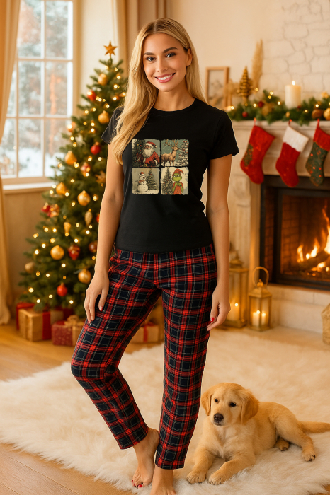 Set pijamale femei bumbac Colectia Christmas, sarbatori de Craciun [1]