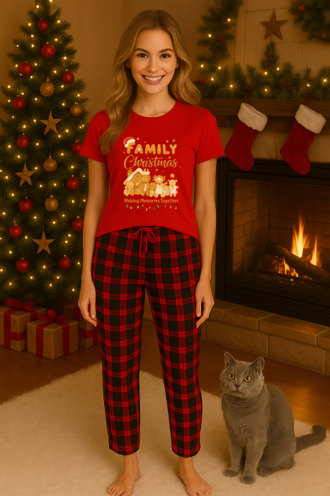 Set pijamale femei bumbac Colectia Christmas, sarbatori de Craciun [1]