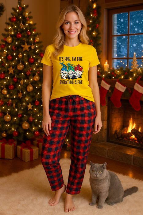 Set pijamale femei bumbac Colectia Christmas, sarbatori de Craciun [1]