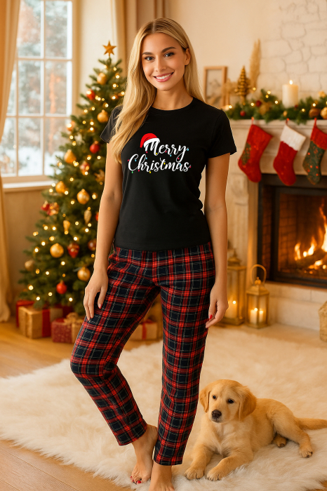 Set pijamale femei bumbac Colectia Christmas, sarbatori de Craciun [1]