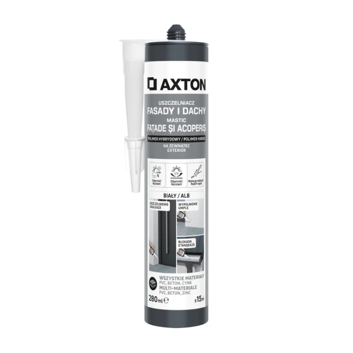 Silicon adeziv etansant interior / exterior, bai bucatarii acoperisuri, terase, balcoane, alb, 280 ml [1]